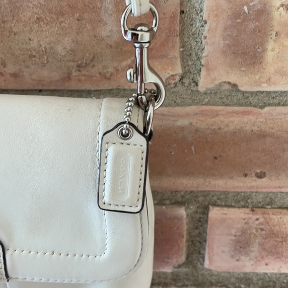 Off White Coach Crossbody with Silver Hardwear - Picture 3 of 10